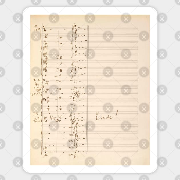 Mahler | The Song of Lament (Das klagende Lied) | Original manuscript score 2 (2 of 2) Sticker by Musical design